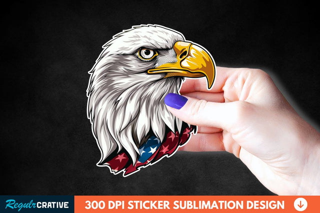 Patriotic Eagle Sticker Clipart Sublimation Regulrcrative 