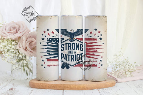 Patriotic Eagle Tumbler Wrap 20oz Sublimation sassyprint 