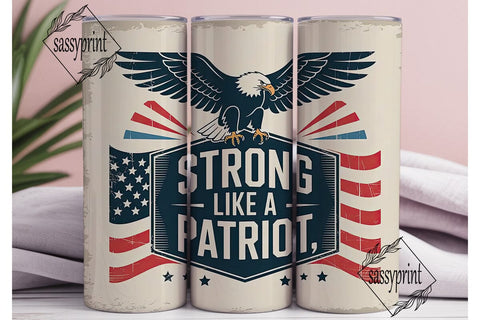 Patriotic Eagle Tumbler Wrap 20oz Sublimation sassyprint 