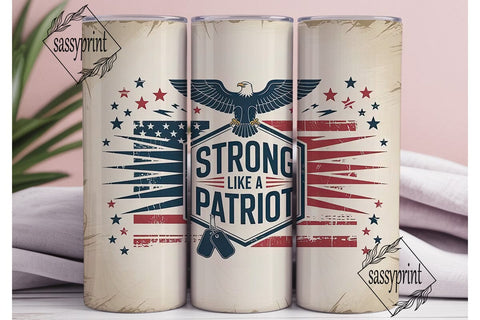 Patriotic Eagle Tumbler Wrap 20oz Sublimation sassyprint 