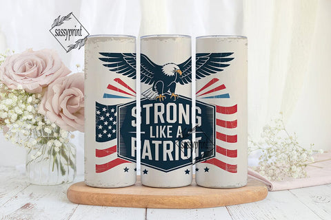 Patriotic Eagle Tumbler Wrap 20oz Sublimation sassyprint 