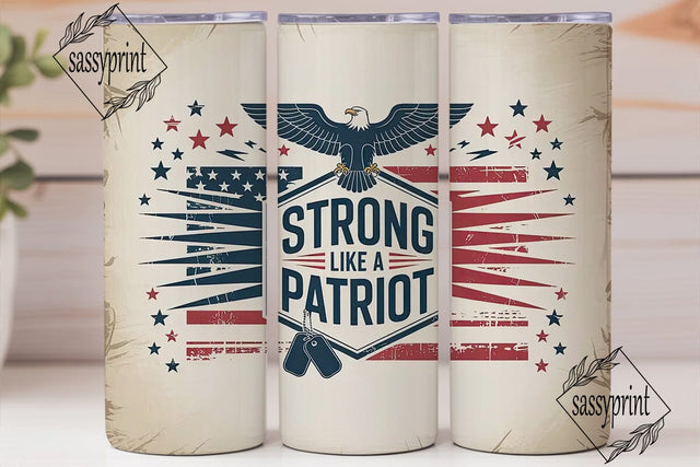 Patriotic Eagle Tumbler Wrap 20oz Sublimation sassyprint 