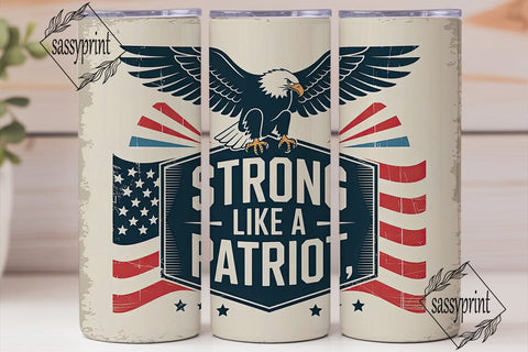 Patriotic Eagle Tumbler Wrap 20oz Sublimation sassyprint 