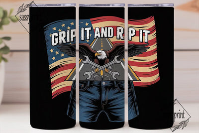 Patriotic Eagle Tumbler Wrap PNG Sublimation sassyprint 