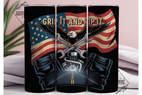 Patriotic Eagle Tumbler Wrap PNG Sublimation sassyprint 
