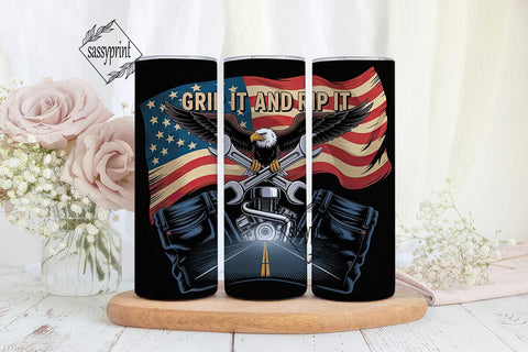 Patriotic Eagle Tumbler Wrap PNG Sublimation sassyprint 