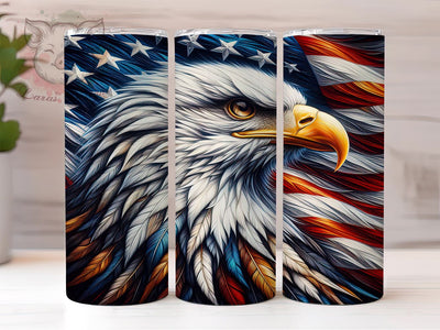 Patriotic Eagle USA American Flag 20oz Tumbler Png, Straight & Tapered Tumbler Png, 4th Of July Tumbler Png, Digital Download PNG Sublimation Lara' s Designs 