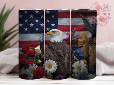 Patriotic Eagle USA Flag Tumbler Wrap, American Flag Wrap, Red White Blue Tumbler, 20oz Sublimation Wrap, USA Pride Tumbler, Eagle Flag Design, Fourth of July Cup Sublimation Li Zamperini 