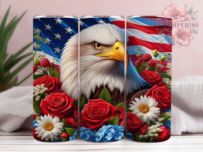 Patriotic Eagle USA Flag Tumbler Wrap, American Flag Wrap, Red White Blue Tumbler, 20oz Sublimation Wrap, USA Pride Tumbler, Eagle Flag Design, Fourth of July Cup Sublimation Li Zamperini 