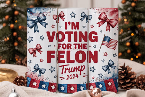 Patriotic Election 2024 Tumbler Wrap Sublimation DesignSVG 