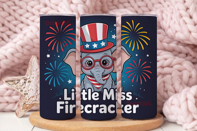Patriotic Elephant 20oz Tumbler Wrap Sublimation DesignSVG 
