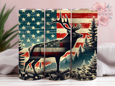 Patriotic Elk Hunting 20oz Tumbler, American Flag Design, 20oz Sublimation, Outdoor Enthusiast Gift, Hunting Drinkware, Patriotic Tumbler, Unique Hunting Gift Sublimation Li Zamperini 