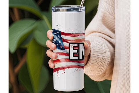 Patriotic EMS Tumbler Wrap 20oz Sublimation DesignSVG 