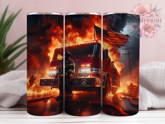 Patriotic Firefighter Hero Tumbler, Patriotic Tumbler Design, American Flag Tumbler, 20oz Firefighter Wrap, Thin Red Line Tumbler, Hero Tumbler Sublimation, USA Flag Tumbler Design Sublimation Li Zamperini 