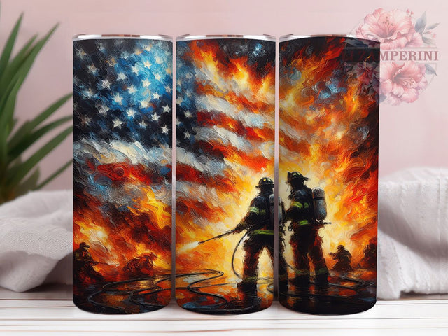 Patriotic Firefighter Tumbler, American Firefighter Wrap, 20oz Fireman Cup, USA Fireman Design, Patriotic Firefighter Tumbler, American Flag Fireman, Firefighter Sublimation Sublimation Li Zamperini 