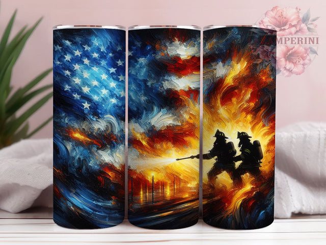 Patriotic Firefighter Tumbler, American Firefighter Wrap, 20oz Fireman Cup, USA Fireman Design, Patriotic Firefighter Tumbler, American Flag Fireman, Firefighter Sublimation Sublimation Li Zamperini 