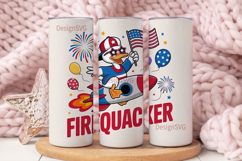 Patriotic Firequacker 20oz Tumbler Sublimation DesignSVG 