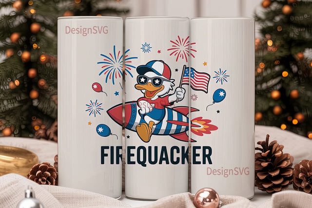Patriotic Firequacker 20oz Tumbler Sublimation DesignSVG 