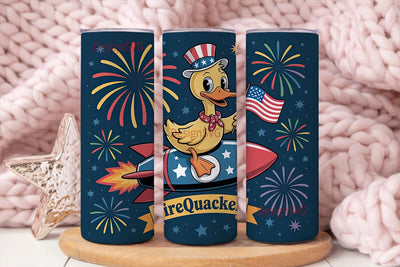 Patriotic Firequacker Duck 20oz Tumbler Sublimation DesignSVG 