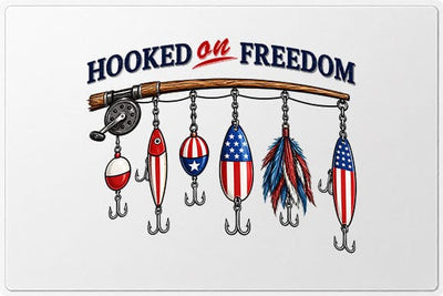 Patriotic Fishing PNG Hooked On Freedom Sublimation Design SVG BillahCrafts 