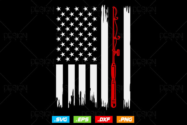 Patriotic Flag Fisherman Svg, Fathers Day Svg, Fishing Rod Svg, Fishing Svg, UAS Flag Svg, Fishing Pole svg, Svg Files For Cricut SVG DesignDestine 