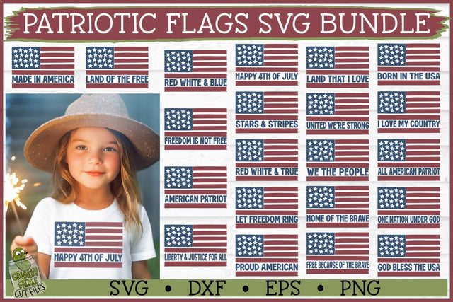 Patriotic Flags SVG Bundle SVG Crunchy Pickle 