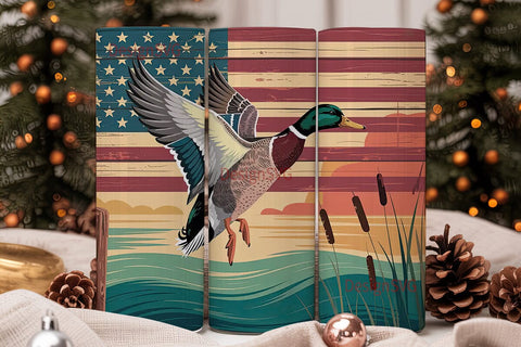 Patriotic Flying Duck 20oz Tumbler Sublimation DesignSVG 