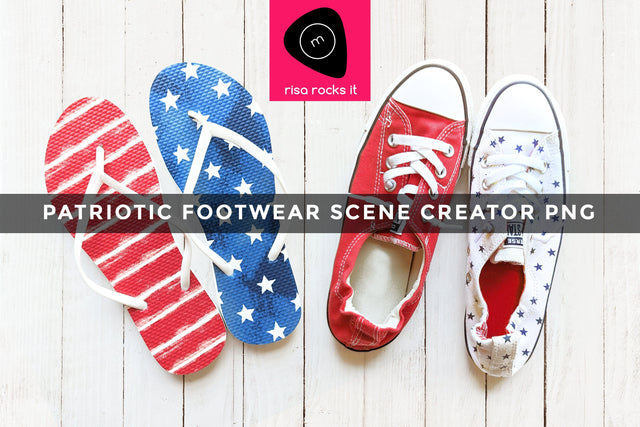 Patriotic Footwear Scene Creator PNG Mockup Mock Up Photo Risa Rocks It 