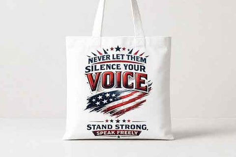 Patriotic Freedom PNG Never Let Them Silence Your Voice Sublimation Design SVG BillahCrafts 