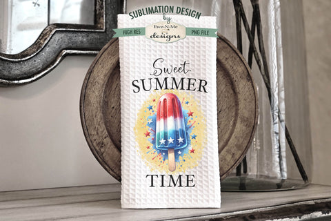 Patriotic Frozen Pops Summer - Sublimation Dish Towel Designs Sublimation Ewe-N-Me Designs 