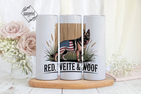 Patriotic German Shepherd 20oz Tumbler Sublimation sassyprint 