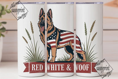 Patriotic German Shepherd 20oz Tumbler Sublimation sassyprint 