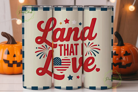 Patriotic Gingham 20oz Tumbler Wrap Sublimation PixelChick 