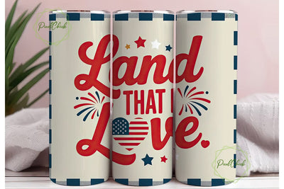 Patriotic Gingham 20oz Tumbler Wrap Sublimation PixelChick 
