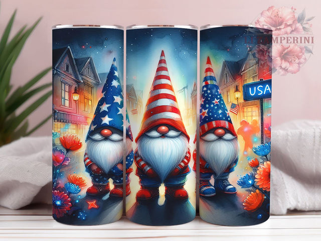 Patriotic Gnome 20oz Tumbler Wrap PNG, 4th of July Tumbler Png, Straight & Tapered Tumbler Wrap, Instant Digital Download Sublimation Li Zamperini 