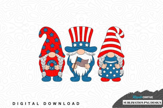 Patriotic gnome sublimation png design Sublimation Regulrcrative 
