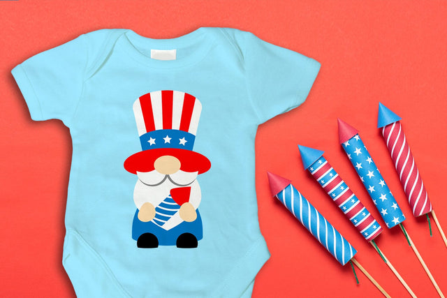 Patriotic Gnome with Uncle Sam Hat SVG SVG Risa Rocks It 
