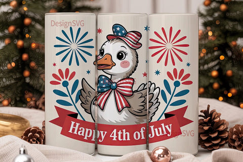 Patriotic Goose 20oz Tumbler Wrap Sublimation DesignSVG 