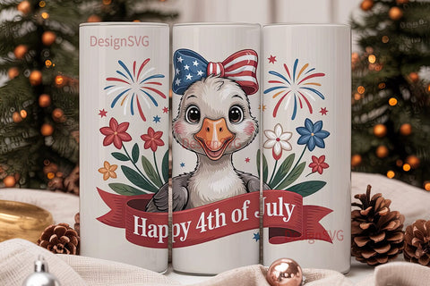 Patriotic Goose 20oz Tumbler Wrap Sublimation DesignSVG 