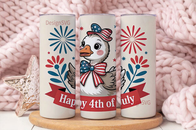 Patriotic Goose 20oz Tumbler Wrap Sublimation DesignSVG 