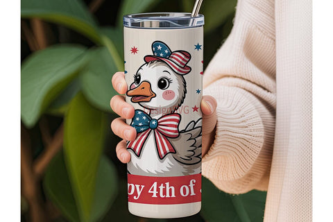 Patriotic Goose 20oz Tumbler Wrap Sublimation DesignSVG 