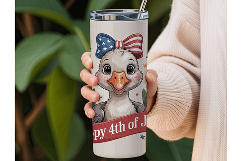 Patriotic Goose 20oz Tumbler Wrap Sublimation DesignSVG 