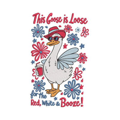 Patriotic Goose Machine Embroidery Design, 3 sizes, Instant Download Embroidery/Applique DESIGNS Nino Nadaraia 