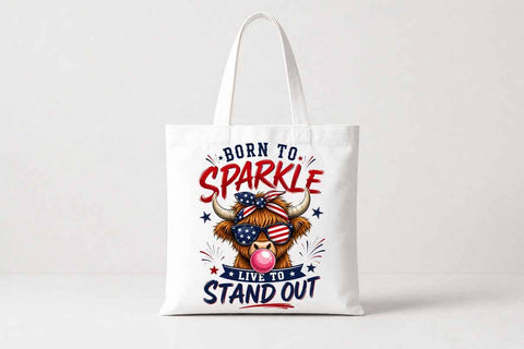 Patriotic Highland Cow PNG Sublimation Design Digital Download SVG BillahCrafts 