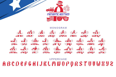 Patriotic History Font Prasetya Letter 