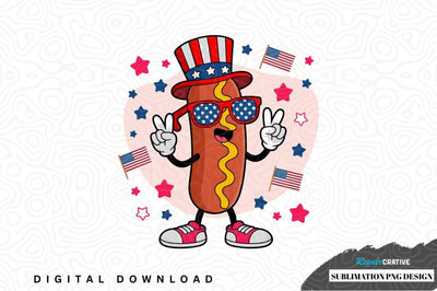 Patriotic hot dog sublimation png design Sublimation Regulrcrative 