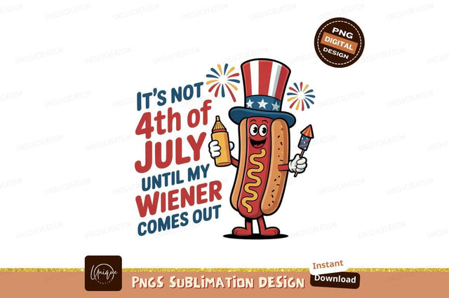 Patriotic Hot Dog With Mustard And Firework hotdog Sublimation Designangry 