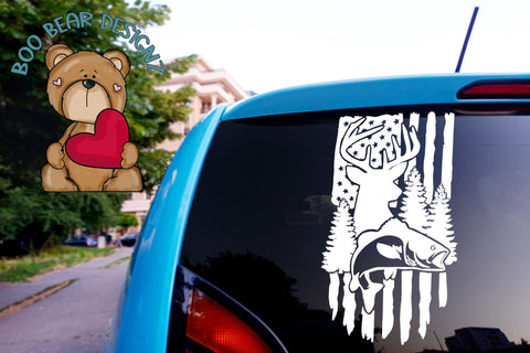 Patriotic Hunter Clipart Sublimation Boo Bear Designz 
