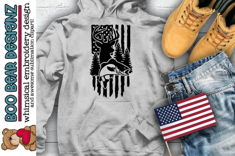 Patriotic Hunter Clipart Sublimation Boo Bear Designz 