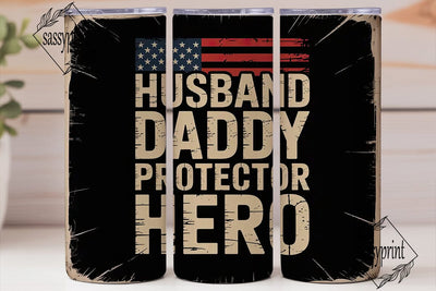 Patriotic Husband 20oz Tumbler Wrap Sublimation sassyprint 